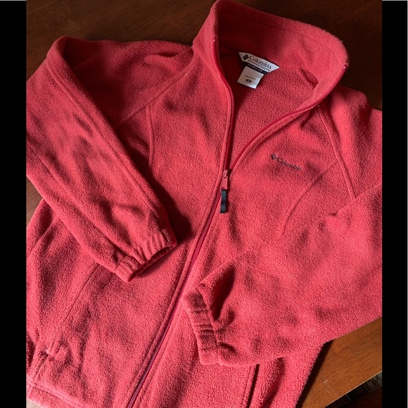 Columbia Jackets & Blazers - Columbia Fleece Zip Jacket in Red- Medium